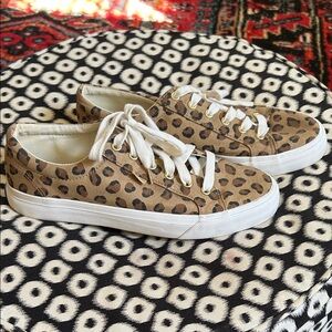 Keds Leopard Print Canvas Sneakers
